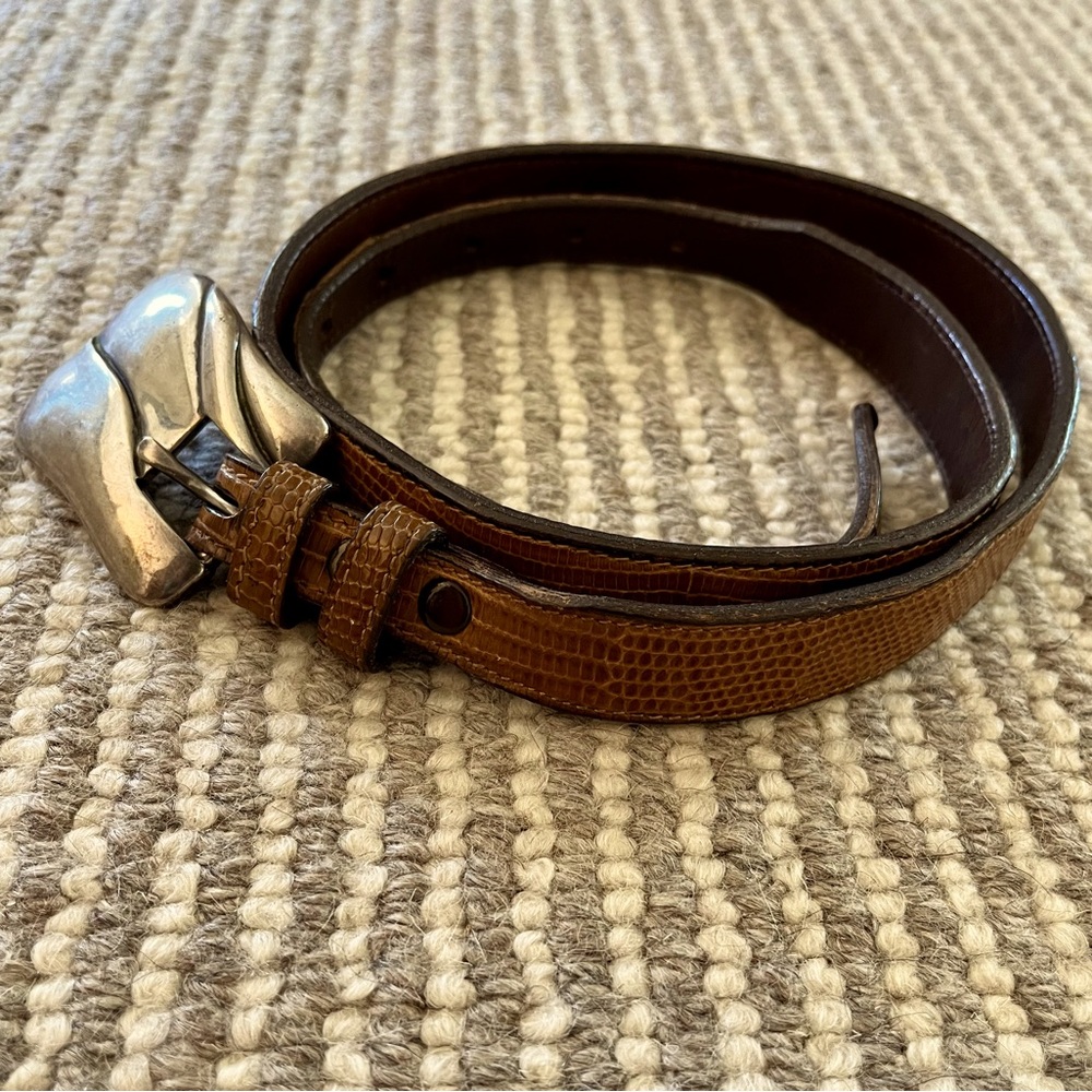 Vintage Brown Belt w/ Silver Hardware